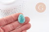 Pendentif goutte amazonite naturelle 25.5mm, x1 (G10077)