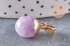 Pendentif goutte améthyste violette, pendentif pierre, support doré, création bijoux pierre naturelle, pierre naturelle, 17-19mm, x1 G3717