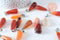 Pendentif goutte cornaline naturelle roulée acier platine 30mm, x1 (G6169)