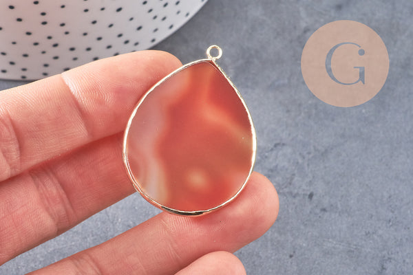 Pendentif goutte cornaline,Pendentif bijoux,pendentif pierre, pierre naturelle,41mm, x1 G1829