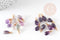 Pendentif goutte fluorite violette,pendentif bijoux, pendentif pierre, fluorite naturelle,16mm, x1 (G4438)