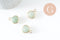 Pendentif goutte jade naturel vert laiton doré 18mm, x1 (G0979)