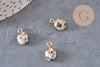 Pendentif goutte jaspe dalmatien,pendentif pierre, bijou pierre,pendentif pierre,jaspe naturel,pendentif jaspe,14mm,x 2-(G0151)