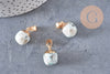 Pendentif goutte jaspe sésame doré, fournitures créatives, pendentif pierre,jaspe sésame naturel,17-19mm, x1 G3904