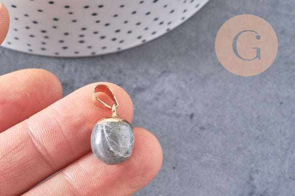 Pendentif goutte labradorite,creation bijou, Pendentif bijoux pierre naturelle labradorite ,17-19mm, x1 G3612