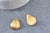 Pendentif goutte laiton doré brossé, breloques laiton brut ,pendentif bijoux,sans nickel, géométrique,28mm, x1 (G2877)
