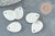 Pendentif goutte nacre blanche naturelle 20mm, x10 (G5134)