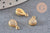 Pendentif goutte or cristal zircon, pendentif doré cristal, bijou doré,10.5mm, x1 (G2740)