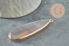 Pendentif goutte pierre howlite jaspe labradorite agate 58mm, x1 (G4032)