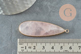 Pendentif goutte pierre howlite jaspe labradorite agate 58mm, x1 (G4032)