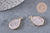 Pendentif goutte quartz rose naturel 22mm (G3107)