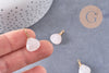 Pendentif goutte quartz rose naturelle facettes 21mm,pendentif bijoux, pendentif pierre, x1 (G6271)