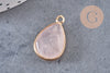 Pendentif goutte quartz rose, pendentif bijoux, pendentif quartz,pendentif pierre,quartz rose naturel, x1 G5231
