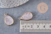 Pendentif goutte quartz rose,Pendentif pour bijoux, pendentif pierre, pierre naturelle, pendentif rose,quartz rose naturel,22mm,G3107