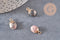 Pendentif goutte rhodonite naturelle fer doré 14mm, x2 (G10276)