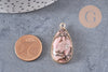 Pendentif goutte rhodonite,pendentif bijoux,pendentif pierre, rhodonite Naturelle,pendentif rhonodite,33mm, x1 G2426