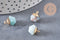Pendentif hexagone amazonite 11mm,pendentif pierre amazonite naturel pour création bijoux, x 2-G0552
