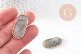 Pendentif hexagone labradorite naturelle 37mm,Pendentif pierre,pendentif collier,pendentif labradorite, labradori Naturelle, x1-G1423