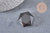 Pendentif hexagone obsidienne,pendentif pierre, obsidienne naturelle, 29mm x1 (G1483)