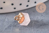 Pendentif hexagone quartz rose11mm, pendentif pierre quartz rose naturel pour création bijoux, x2-G0207