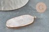 Pendentif hexagone quartz rose,Pendentif pour bijoux, pendentif pierre, pierre naturelle, pendentif rose,quartz rose naturel,49mm, x1 G2506