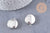 Pendentif locket medaillon zamac argenté 20mm, x2 (G1514)