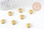 Pendentif locket rond laiton brut,médaillon Vintage,création collier,12mm,sans anneau x1 (G2007)