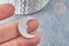 Pendentif lune acier 201 inoxydable platine 24mm, x1 G7603