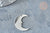 Pendentif lune acier 201 inoxydable platine 24mm, x1 G7603