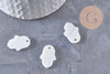 Pendentif main hamsa nacre blanche naturelle 20mm, x1 (G9933)