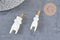 Pendentif main nacre blanche naturelle laiton doré 34mm, x1 (G1081)