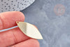 Pendentif marquise cuivre doré 16K 37mm,pendentif doré pour création bijoux DIY, x1 G8352