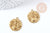 Pendentif médaille abeille laiton brut 20mm,création bijoux laiton brut, x1 G7693