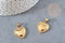 Pendentif médaille coeur acier 304 inoxydable doré à graver 19mm, x1 (G2913)