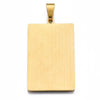 Pendentif médaille rectangle tempérance acier 201 doré inoxydable 40mm, pendentif carte tarot, x1 G6083
