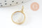 Pendentif médaille ronde vierge nacre naturelle laiton doré 16mm, x1 (G10045)