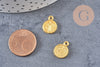 Pendentif médaille rondes Saint Benoit zamac doré 14mm, x10 (G1623)