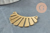 Pendentif médaille soleil laiton brut, un apprêt doré sans nickel,une médaille dorée en laiton brut,30x20mm, X2 (G4681)