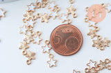 Pendentif mini étoile zamac doré résine blanche 9mm,pendentif doré pour création de bijoux, x5 G6096