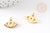 Pendentif oeil doré cristal zircon,pendentif doré, porte-bonheur,laiton doré,mauvais oeil,création bijoux,16.5mm, x1 G0445