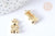 Pendentif ourson zamac doré 17.5x9.5mm, pendentif jouet, bijou d'enfance, x1 (G7890)