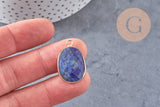 Pendentif oval lapis lazulis, facetté,Pendentif bijou pierre naturelle, pendentif pierre naturelle,lapis lazulis naturel, x1, G2809