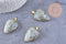 Pendentif ovale labradorite naturelle laiton doré 40mm, x1 (G2516)