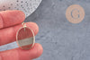 Pendentif ovale quartz fumé naturel 28mm, x1 (G1137)