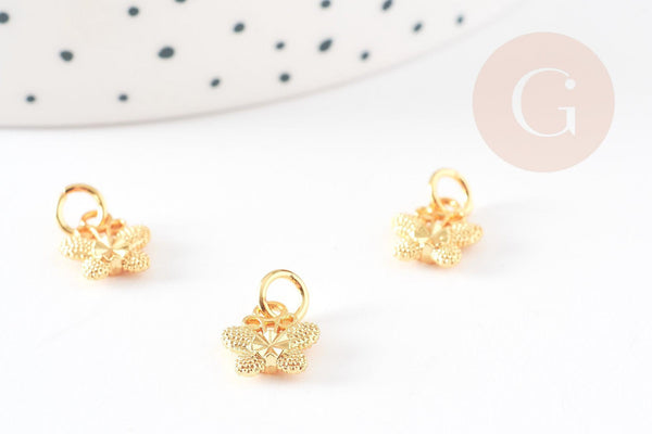 Pendentif papillon zamac doré,fournitures créatives, sans nickel,creation bijoux,perle géométrique,9.5mm, x5 G5455