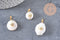 Pendentif perle naturelle Keshi étoile 17-27mm, x1 (G1955)