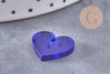 Pendentif petit coeur acrylique 15mm, x4 (G10154)