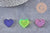 Pendentif petit coeur acrylique 15mm, x4 (G10154)