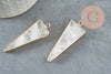 Pendentif pointe cristal transparent,fourniture créative,pendentif bijoux, pendentif pierre,cristal naturel, pendentif cristal,46mm, x1 G0150