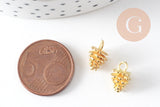 Pendentif pomme de pin laiton brut 12mm, x5 G0375